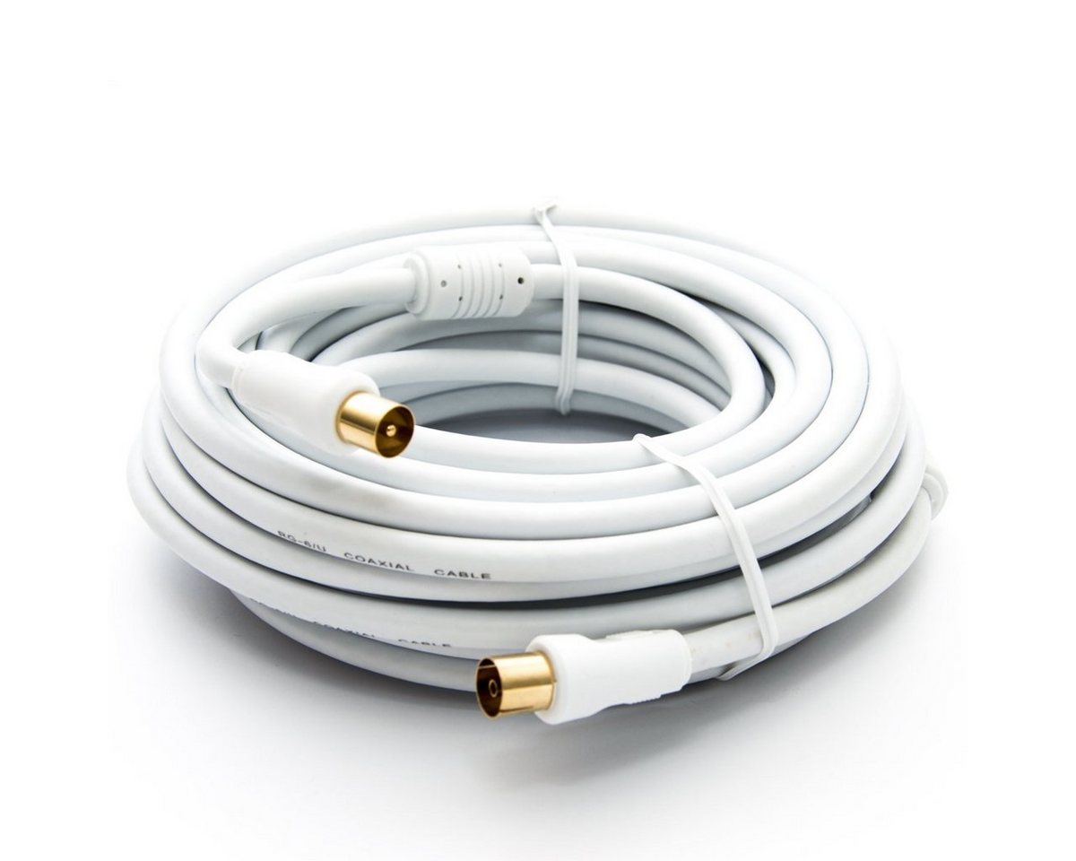 PremiumX 25m BASIC-LINE Koaxial-Kabel IEC-Anschlusskabel HDTV 4K - Weiß TV-Kabel PremiumX 25m BASIC-LINE Koaxial-Kabel IEC-Anschlusskabel HDTV 4K - Weiß TV-Kabel von PremiumX