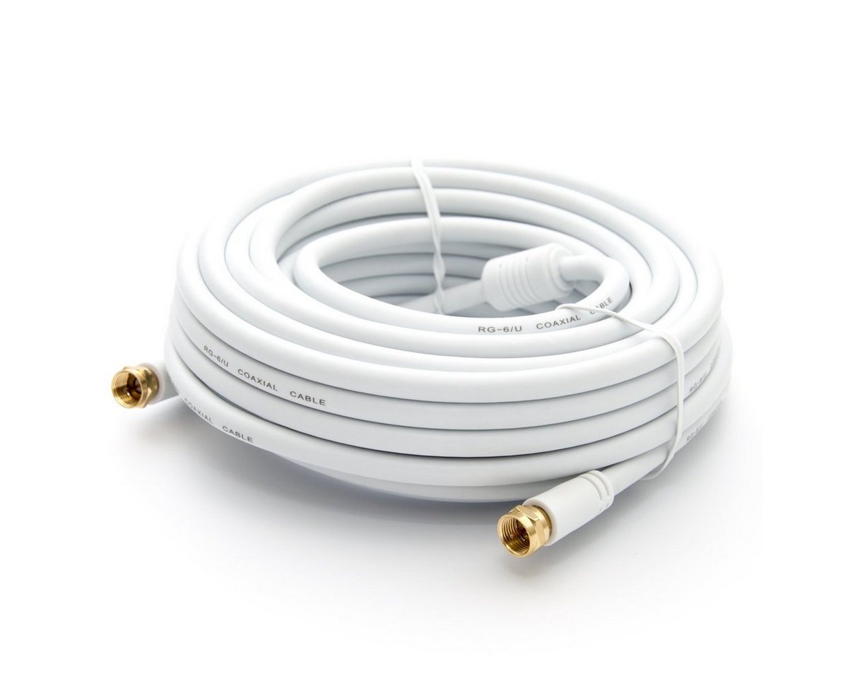PremiumX 25m BASIC-LINE SAT TV Koaxial-Kabel F-Anschluss HDTV 4K - Weiß TV-Kabel PremiumX 25m BASIC-LINE SAT TV Koaxial-Kabel F-Anschluss HDTV 4K - Weiß TV-Kabel von PremiumX