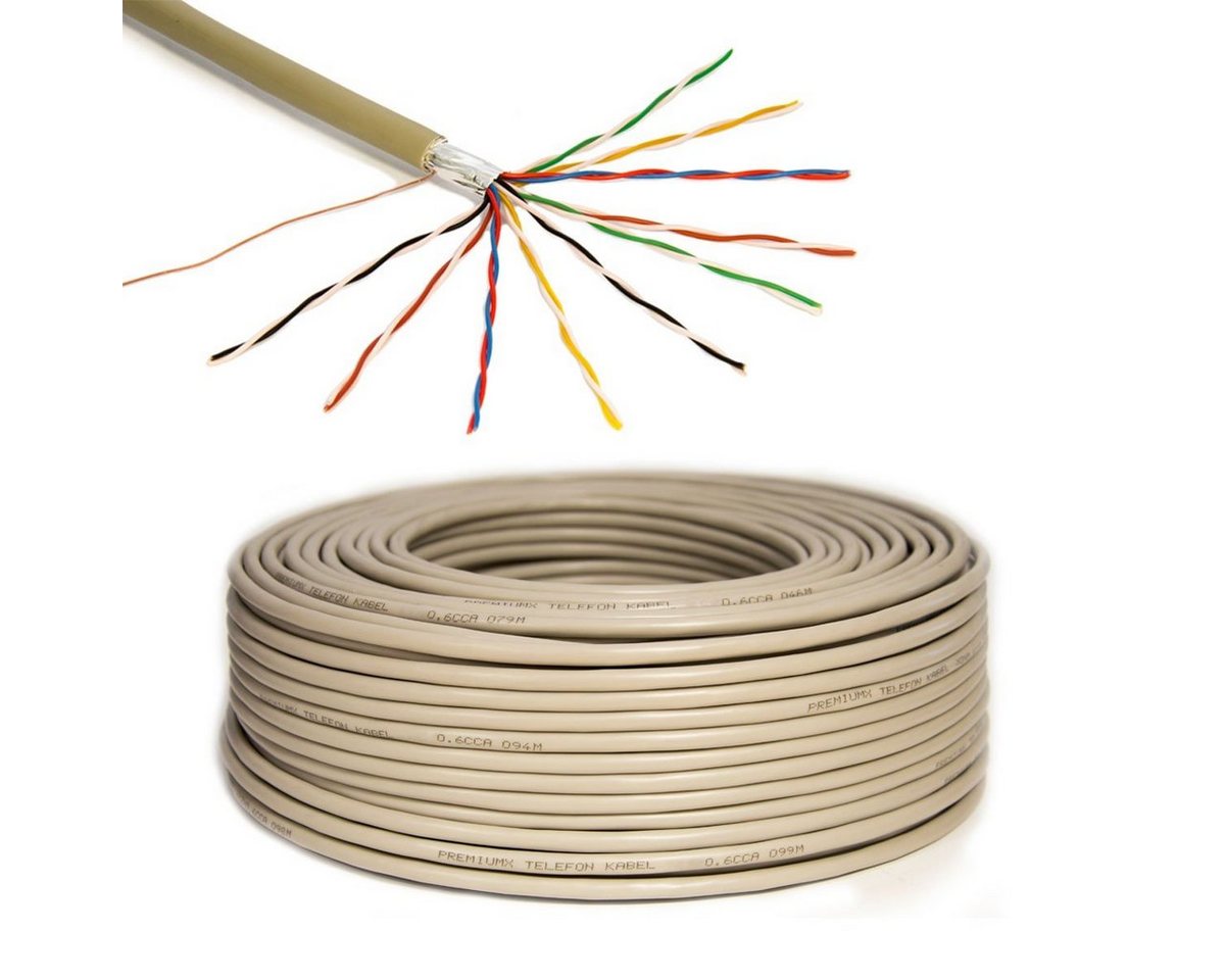 PremiumX 25m Telefonkabel 10x2x0,6mm J-Y(ST)Y Telefonleitung 20-Adern Installationskabel von PremiumX