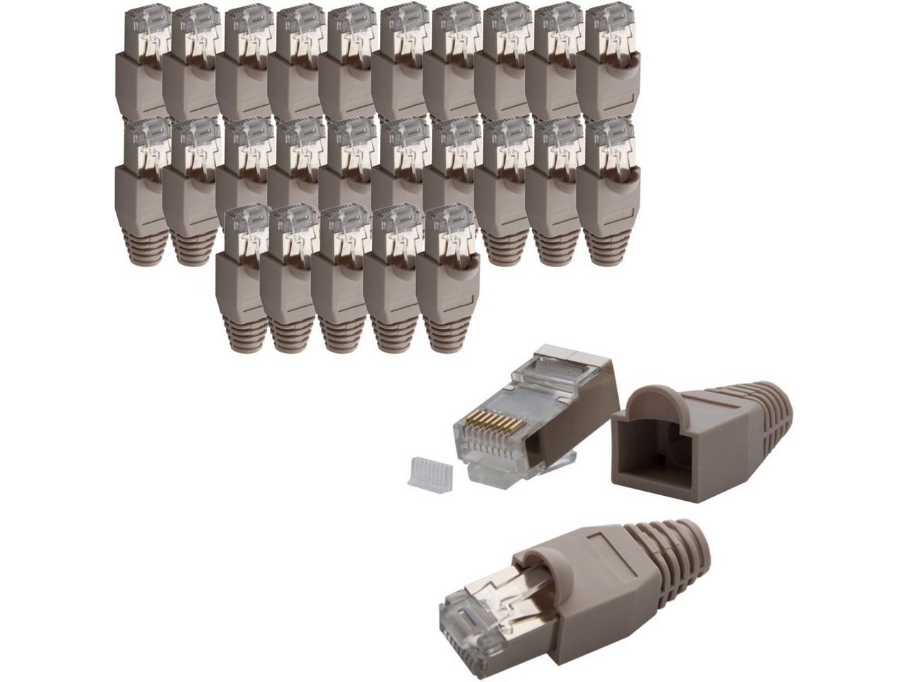 PremiumX 25x Crimpstecker Netzwerkstecker RJ45 CAT5e CAT6 Connector Netzwerk Netzwerk-Adapter von PremiumX