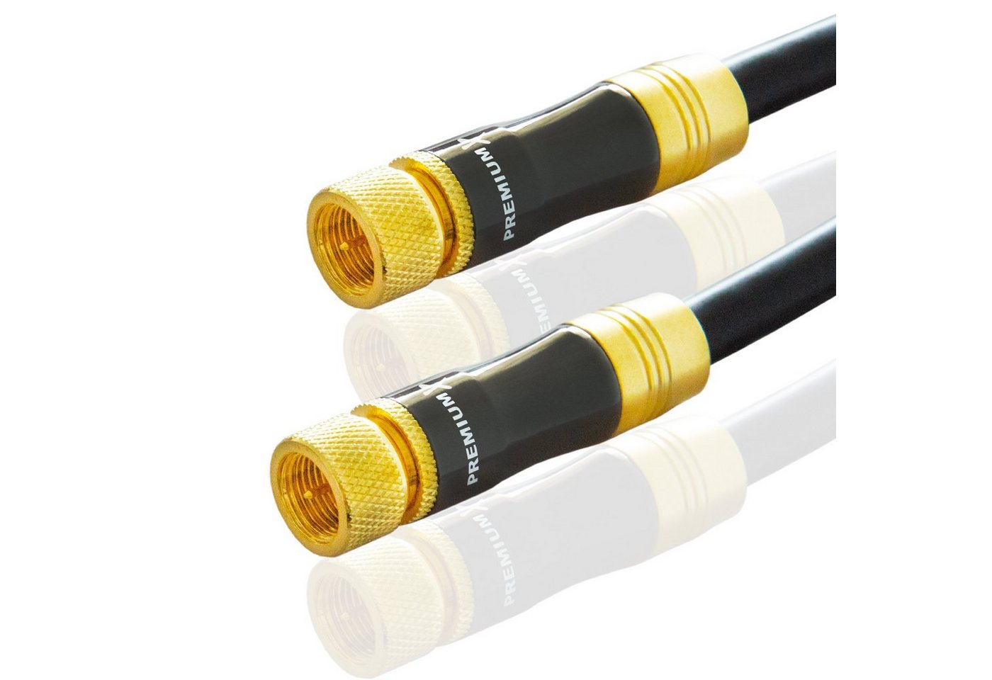 PremiumX 2m Gold-Line SAT TV Antennenkabel KUPFER F-Anschlusskabel Schwarz TV-Kabel PremiumX 2m Gold-Line SAT TV Antennenkabel KUPFER F-Anschlusskabel Schwarz TV-Kabel von PremiumX