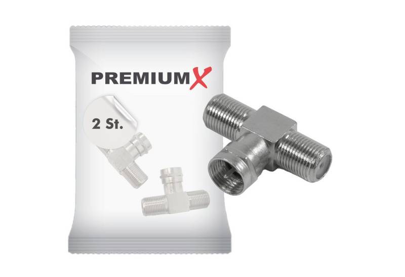 PremiumX 2x F-Stecker auf 2x F-Kupplungen Verbinder Adapter Antennenkabel Modulkabel von PremiumX
