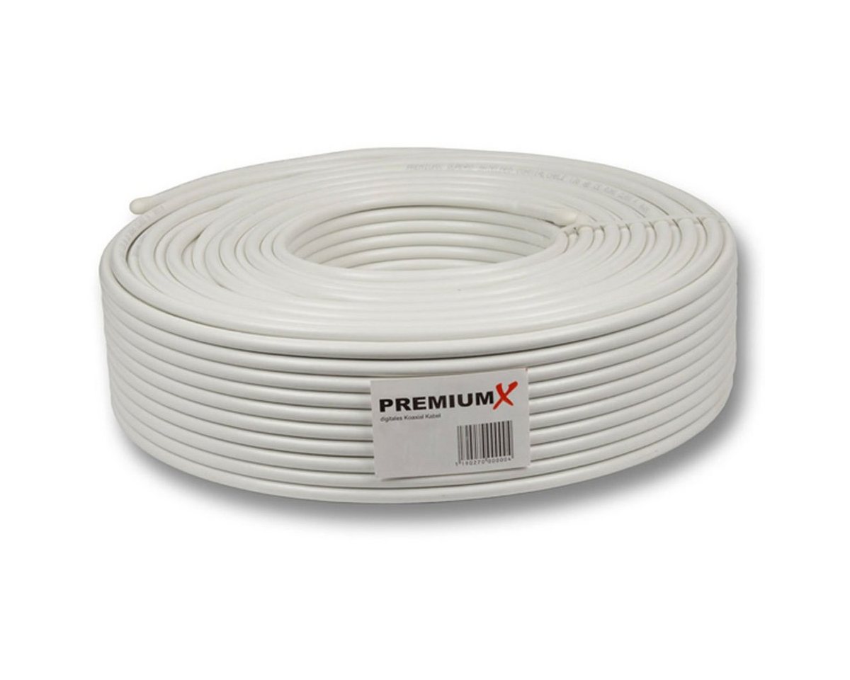 PremiumX 50m 135dB Basic Pro Koaxialkabel SAT 5-fach geschirmt für 4K Ultra HD TV-Kabel PremiumX 50m 135dB Basic Pro Koaxialkabel SAT 5-fach geschirmt für 4K Ultra HD TV-Kabel von PremiumX