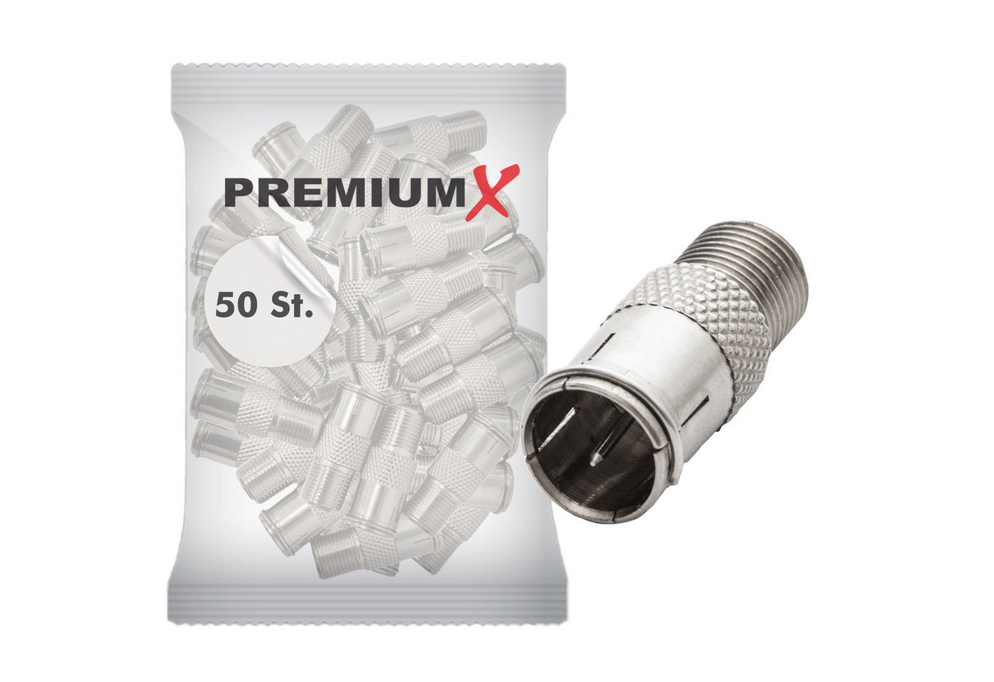 PremiumX 50x F-Quick-Stecker / F-Buchse F-Schnellstecker Prüfstecker Modulkabel PremiumX 50x F-Quick-Stecker / F-Buchse F-Schnellstecker Prüfstecker Modulkabel von PremiumX