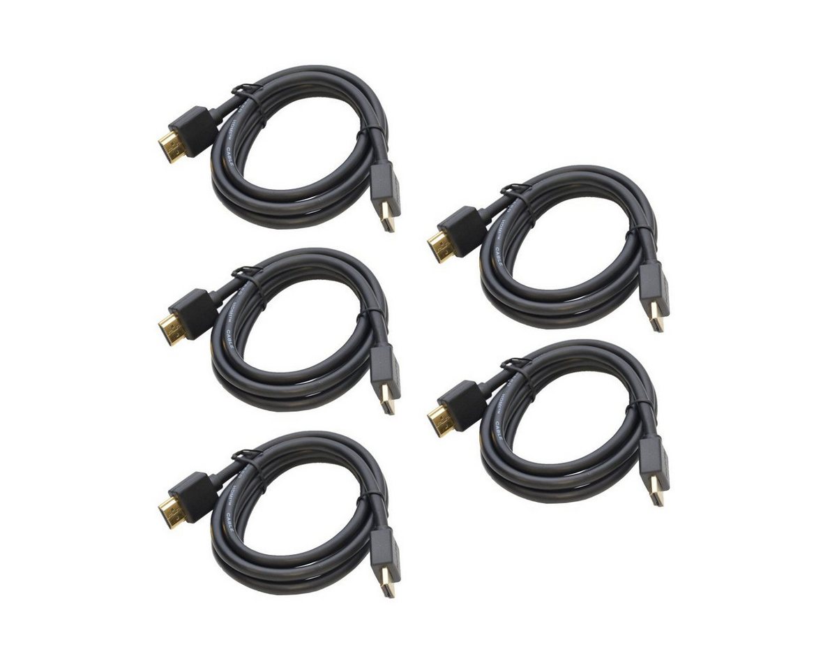 PremiumX 5x 1,5m 4K-HDMI High-Speed Kabel 24K vergoldete Innenleiter Kupfer TV-Kabel PremiumX 5x 1,5m 4K-HDMI High-Speed Kabel 24K vergoldete Innenleiter Kupfer TV-Kabel von PremiumX
