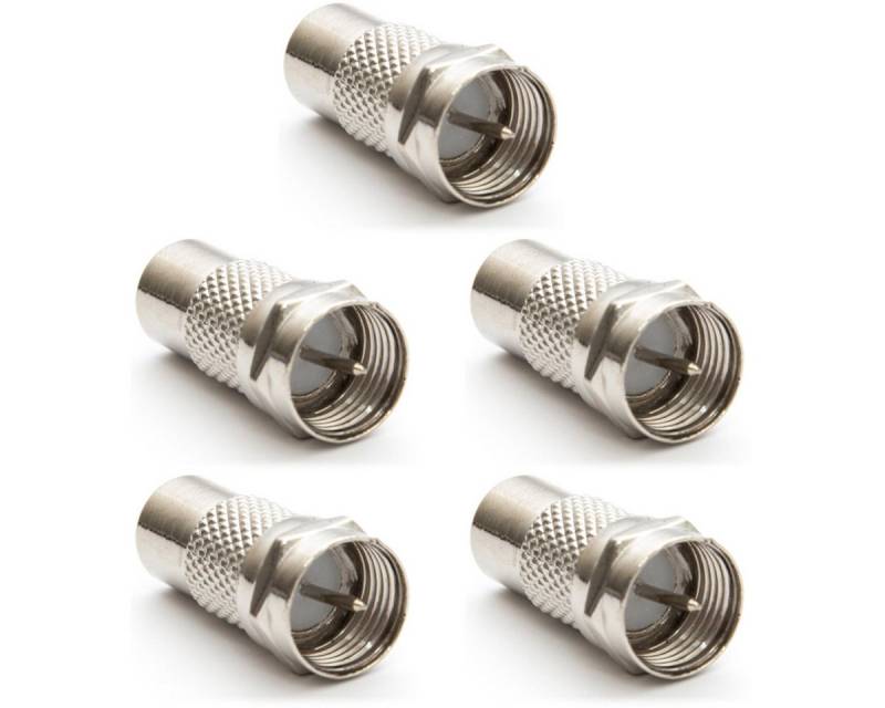 PremiumX 5x F-Adapter F-Stecker auf Cinch Buchse TV Koaxialkabel Verbinder Modulkabel von PremiumX