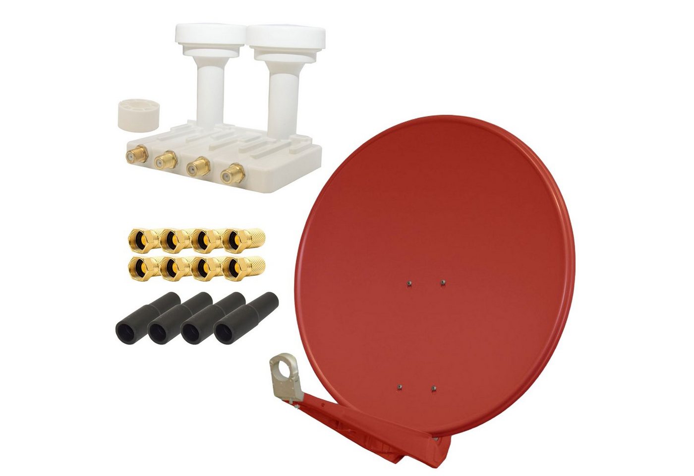 PremiumX Alu 85cm Digital SAT Schüssel Ziegelrot + Monoblock Quad LNB SAT-Antenne PremiumX Alu 85cm Digital SAT Schüssel Ziegelrot + Monoblock Quad LNB SAT-Antenne von PremiumX