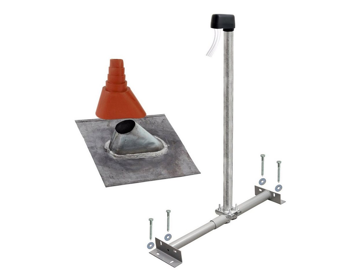 PremiumX SAT-Halterung BASIC TV SAT Dachsparrenhalter 100cm Mast Blei-Ziegel Set rot PremiumX SAT-Halterung BASIC TV SAT Dachsparrenhalter 100cm Mast Blei-Ziegel Set rot von PremiumX