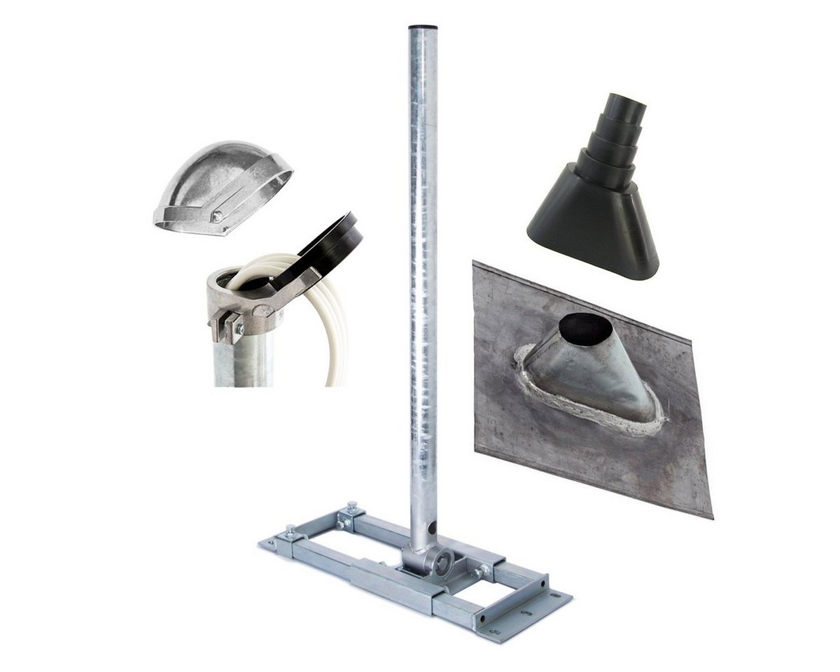 PremiumX DELUXE X130-48 SAT Dachsparrenhalter 130cm 48mm Dachabdeckung schwarz SAT-Halterung PremiumX DELUXE X130-48 SAT Dachsparrenhalter 130cm 48mm Dachabdeckung schwarz SAT-Halterung von PremiumX