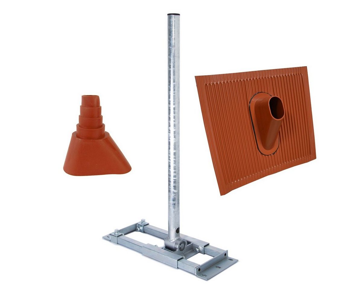 PremiumX DELUXE X90-60 Dachsparrenhalter 90cm 60 mm Dachziegel Manschette Rot SAT-Halterung PremiumX DELUXE X90-60 Dachsparrenhalter 90cm 60 mm Dachziegel Manschette Rot SAT-Halterung von PremiumX