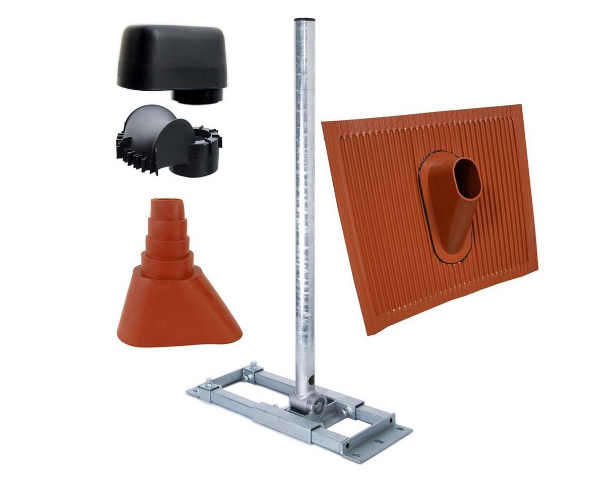 PremiumX SAT-Halterung DELUXE X90-60 Dachsparrenhalter 90cm Dachziegel Manschette Mastkappe PremiumX SAT-Halterung DELUXE X90-60 Dachsparrenhalter 90cm Dachziegel Manschette Mastkappe von PremiumX