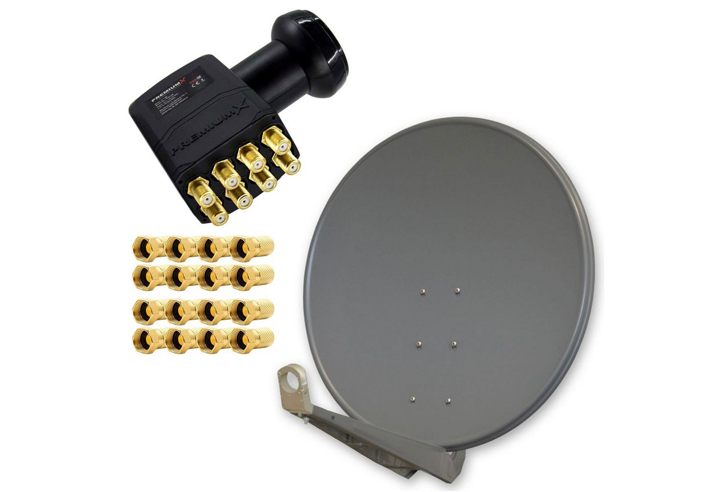PremiumX DELUXE100 Alu Antenne 100cm Anthrazit LNB Octo 16x F-Stecker SAT-Antenne PremiumX DELUXE100 Alu Antenne 100cm Anthrazit LNB Octo 16x F-Stecker SAT-Antenne von PremiumX