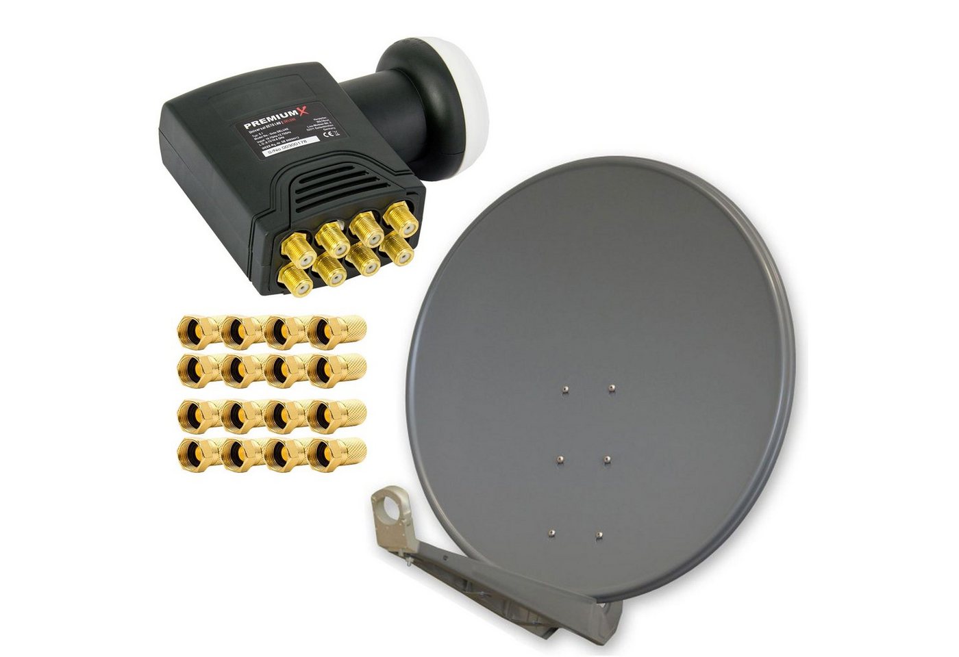 PremiumX DELUXE100 Satellitenantenne 100 cm Alu Anthrazit DELUXE Octo LNB Sat SAT-Antenne PremiumX DELUXE100 Satellitenantenne 100 cm Alu Anthrazit DELUXE Octo LNB Sat SAT-Antenne von PremiumX