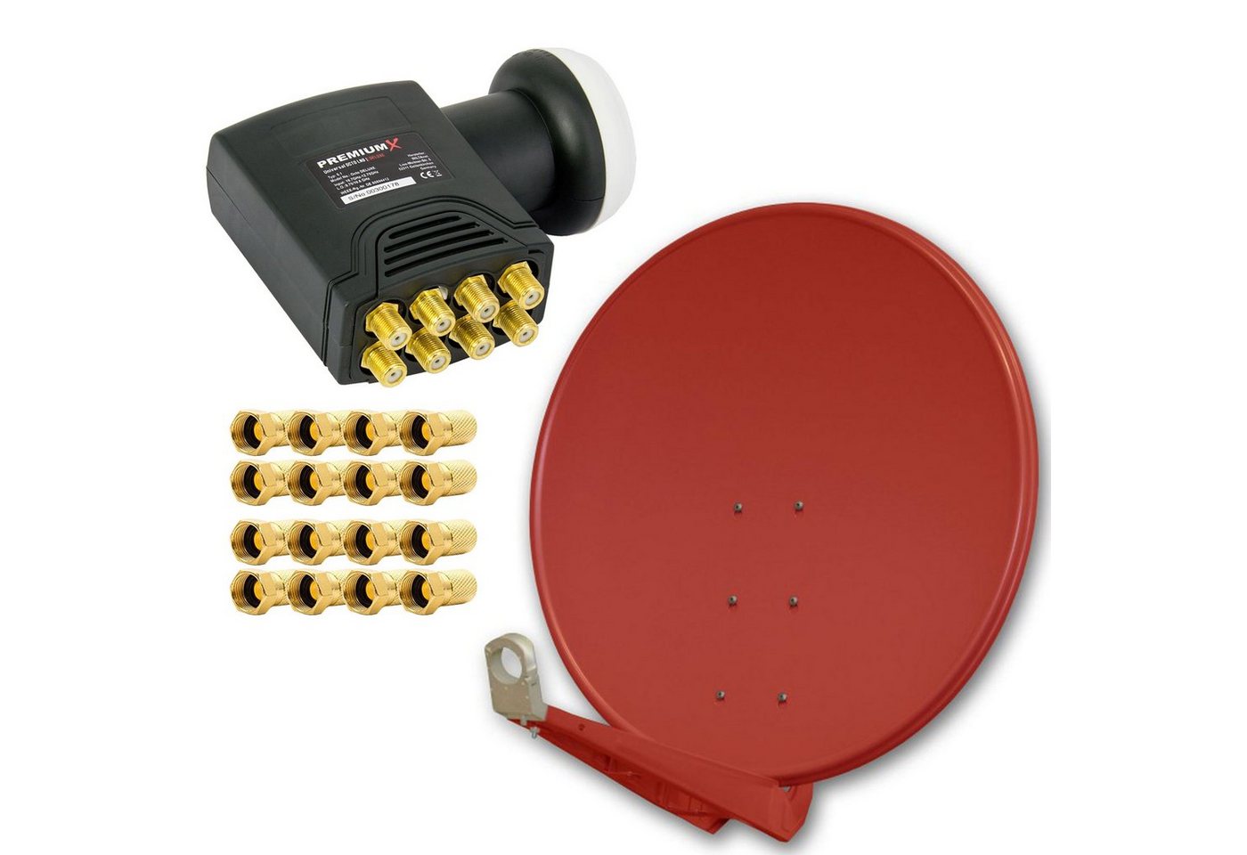 PremiumX DELUXE100 Satellitenantenne 100 cm Alu Ziegelrot Octo LNB Sat SAT-Antenne PremiumX DELUXE100 Satellitenantenne 100 cm Alu Ziegelrot Octo LNB Sat SAT-Antenne von PremiumX