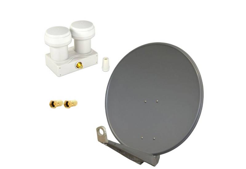 PremiumX DELUXE80 Alu 80cm SAT Schüssel Anthrazit Monoblock Single SAT-Antenne von PremiumX