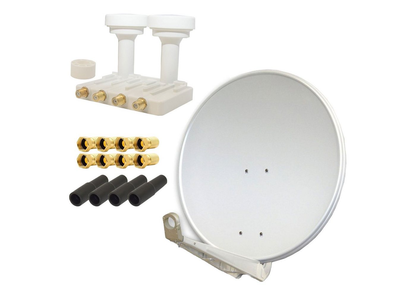 PremiumX DELUXE85 Alu 85cm Digital SAT Schüssel Hellgrau + Monoblock Quad LNB SAT-Antenne PremiumX DELUXE85 Alu 85cm Digital SAT Schüssel Hellgrau + Monoblock Quad LNB SAT-Antenne von PremiumX