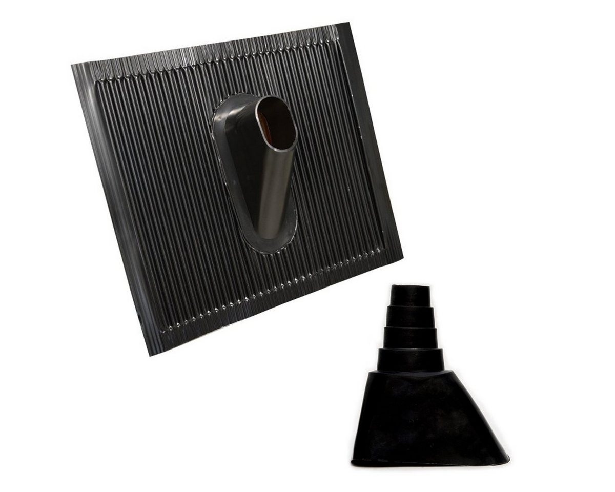 PremiumX SAT-Halterung Dachabdeckung Aluminium Ziegel Schwarz Pfanne für Sat Mast Manschette PremiumX SAT-Halterung Dachabdeckung Aluminium Ziegel Schwarz Pfanne für Sat Mast Manschette von PremiumX