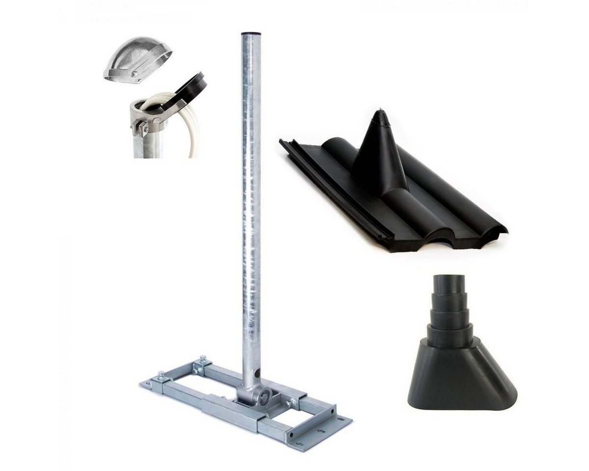 PremiumX Dachsparrenhalter 130cm 48mm Dach-Halterung Dachabdeckung Set schwarz SAT-Halterung PremiumX Dachsparrenhalter 130cm 48mm Dach-Halterung Dachabdeckung Set schwarz SAT-Halterung von PremiumX