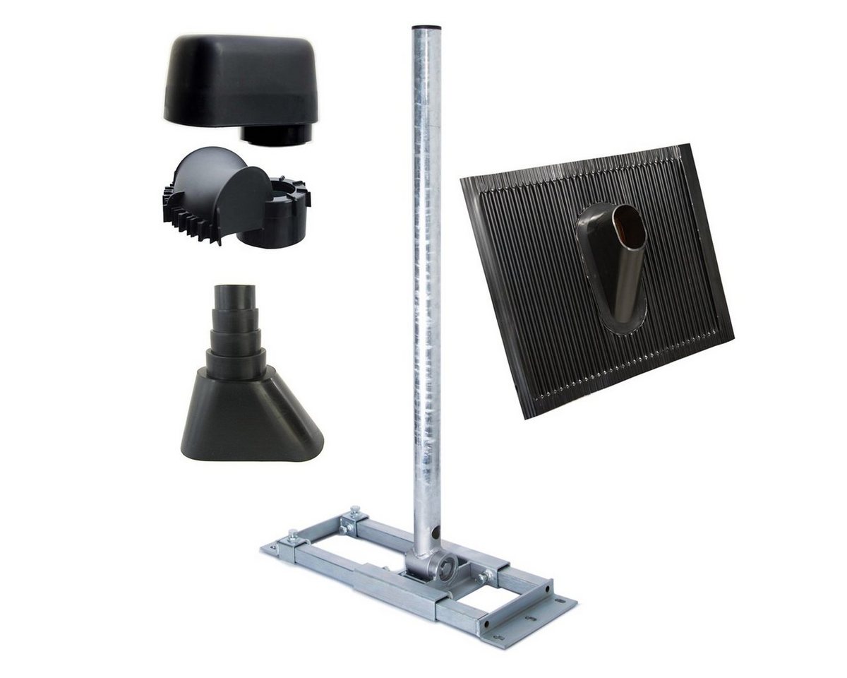 PremiumX SAT-Halterung Dachsparrenhalter 90cm 60 mm Mast ALU Dachziegel Manschette Mastkappe PremiumX SAT-Halterung Dachsparrenhalter 90cm 60 mm Mast ALU Dachziegel Manschette Mastkappe von PremiumX