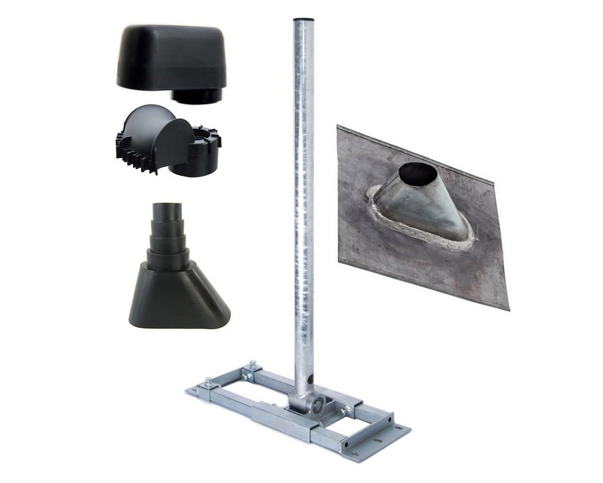 PremiumX SAT-Halterung Dachsparrenhalter 90cm 60mm Blei Dachziegel Manschette Mastkappe PremiumX SAT-Halterung Dachsparrenhalter 90cm 60mm Blei Dachziegel Manschette Mastkappe von PremiumX