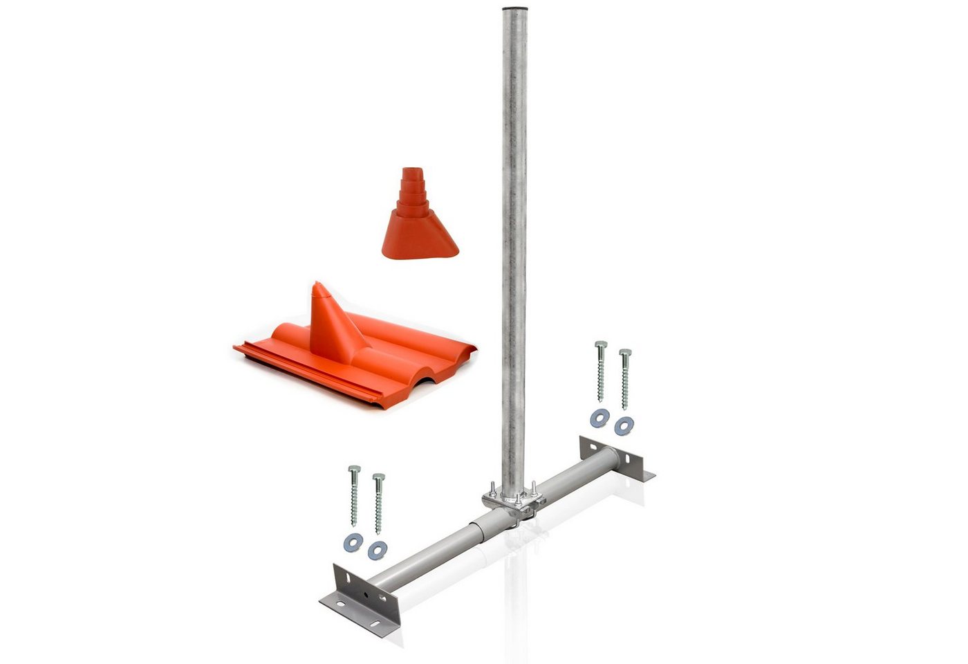 PremiumX SAT-Halterung Dachsparrenhalter SAT Frankfurter-Ziegel Tülle rot Holzschrauben PremiumX SAT-Halterung Dachsparrenhalter SAT Frankfurter-Ziegel Tülle rot Holzschrauben von PremiumX