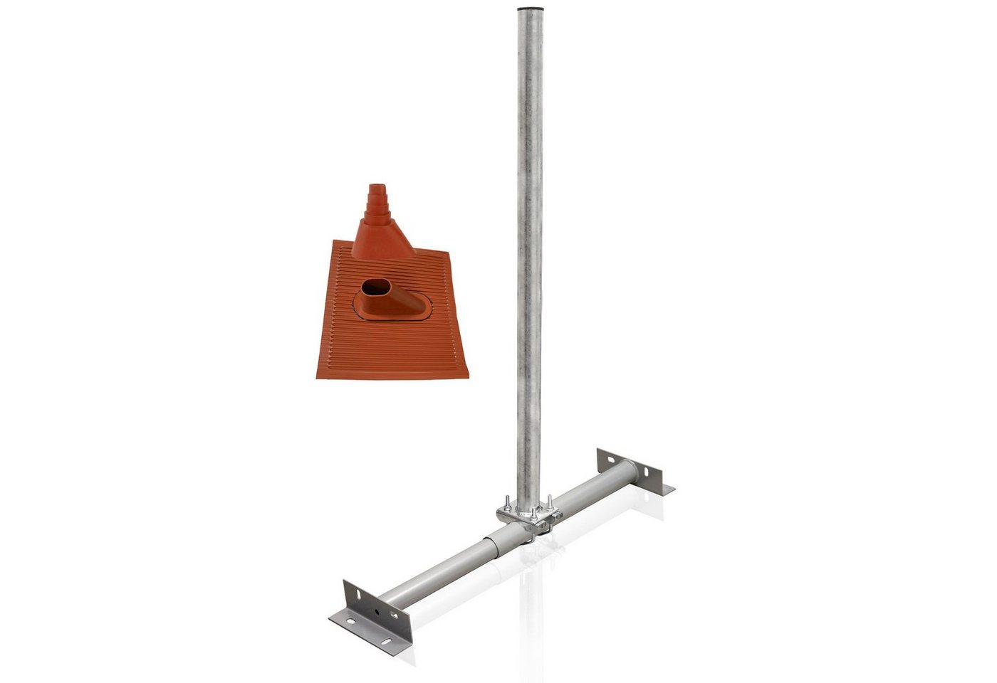 PremiumX Dachsparrenhalter Set Sparrenhalter SAT ALU-Ziegel Manschette rot SAT-Halterung PremiumX Dachsparrenhalter Set Sparrenhalter SAT ALU-Ziegel Manschette rot SAT-Halterung von PremiumX