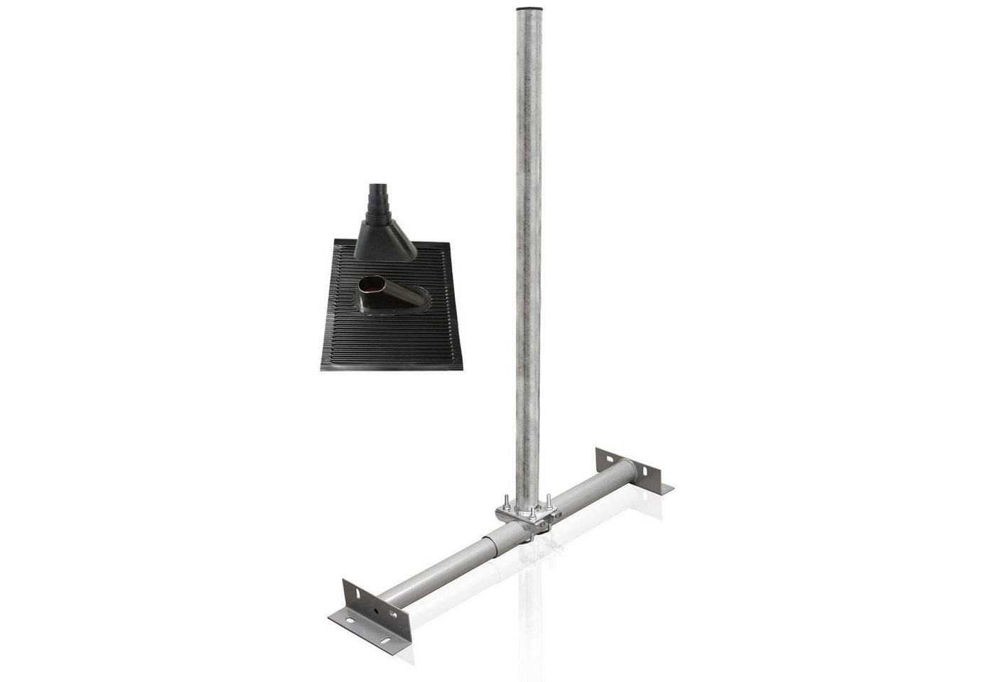 PremiumX SAT-Halterung Dachsparrenhalter Set Sparrenhalter SAT ALU-Ziegel Manschette schwarz PremiumX SAT-Halterung Dachsparrenhalter Set Sparrenhalter SAT ALU-Ziegel Manschette schwarz von PremiumX