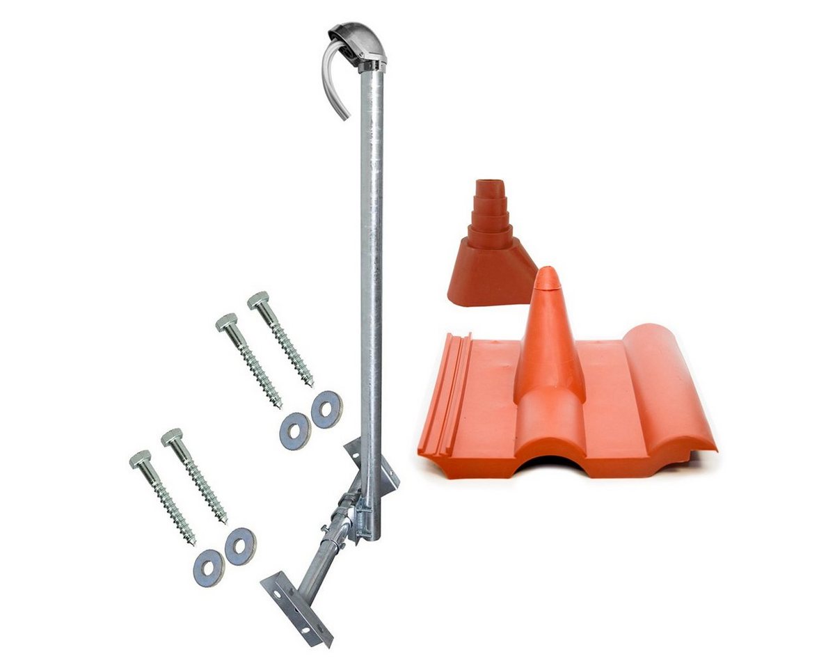 PremiumX SAT-Halterung Dachsparrenhalter feuerverzinkt 120cm Kabeldurchführung Montage-Set PremiumX SAT-Halterung Dachsparrenhalter feuerverzinkt 120cm Kabeldurchführung Montage-Set von PremiumX