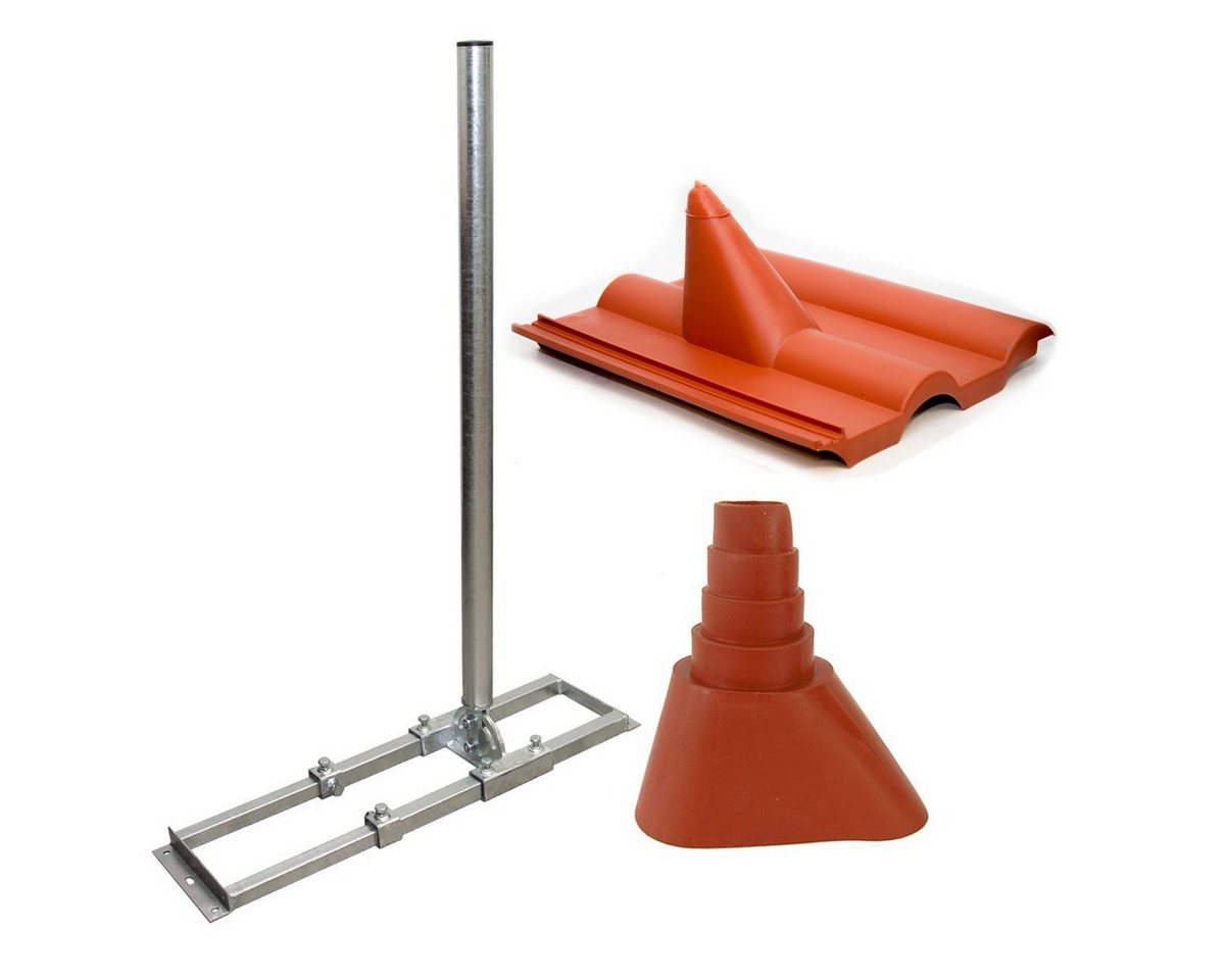 PremiumX SAT-Halterung Dachsparrenhalter feuerverzinkt Frankfurter Dachabdeckung Manschette PremiumX SAT-Halterung Dachsparrenhalter feuerverzinkt Frankfurter Dachabdeckung Manschette von PremiumX