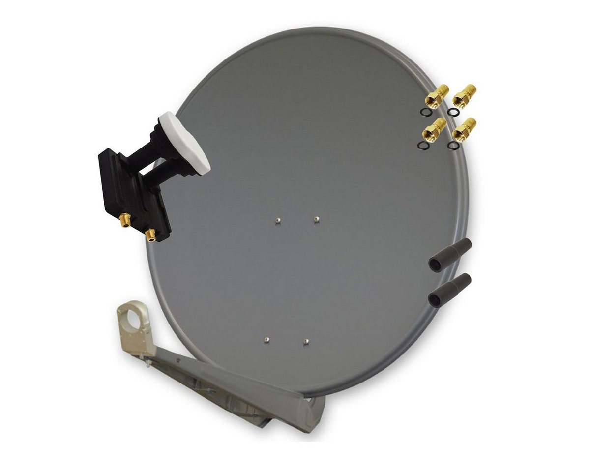 PremiumX Deluxe 85 Alu Antenne SAT Schüssel Anthrazit Twin Monoblock LNB 3° SAT-Antenne PremiumX Deluxe 85 Alu Antenne SAT Schüssel Anthrazit Twin Monoblock LNB 3° SAT-Antenne von PremiumX