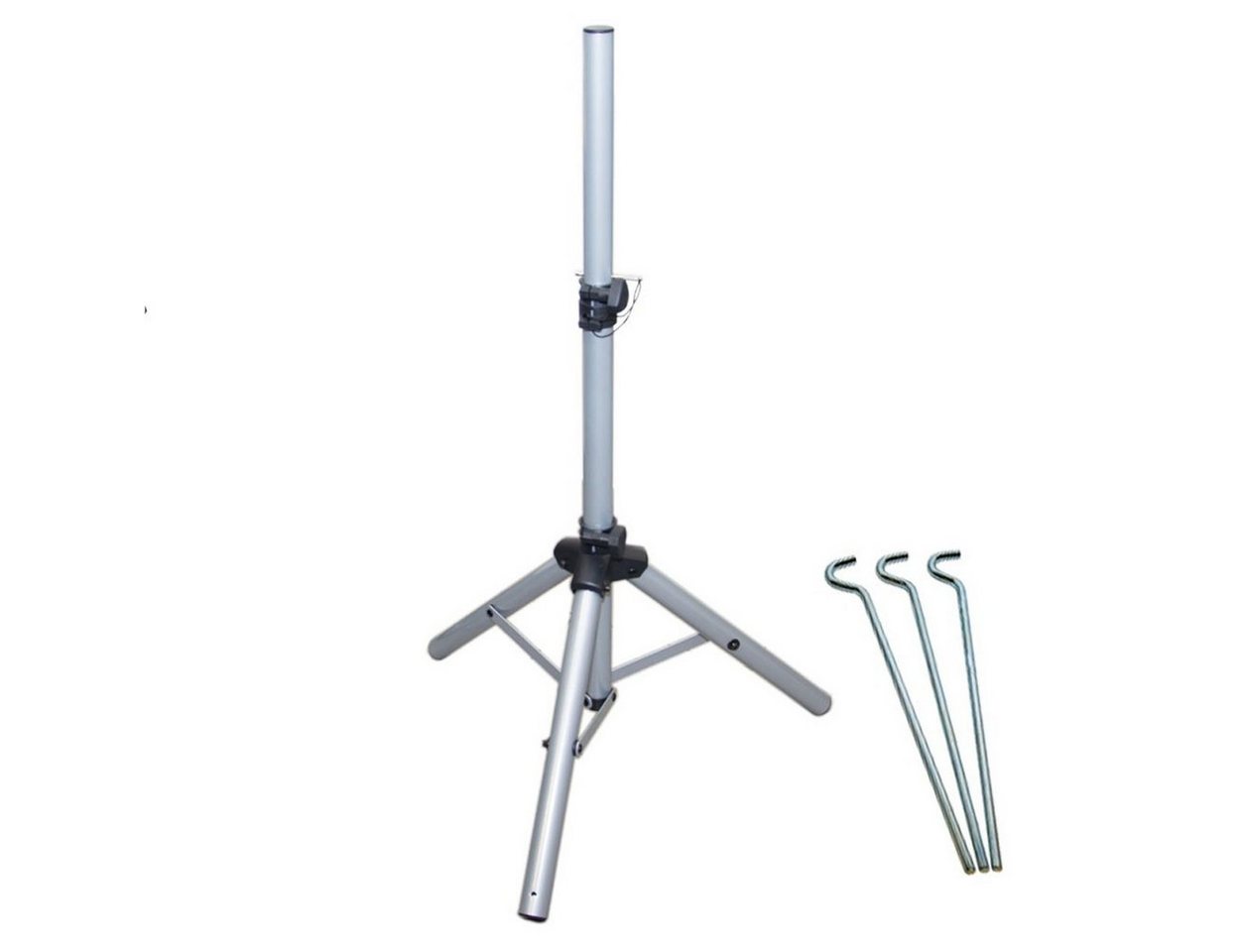 PremiumX Dreibein Stativ Aluminium Silber Tripod Ständer 3x Heringe SAT-Halterung PremiumX Dreibein Stativ Aluminium Silber Tripod Ständer 3x Heringe SAT-Halterung von PremiumX
