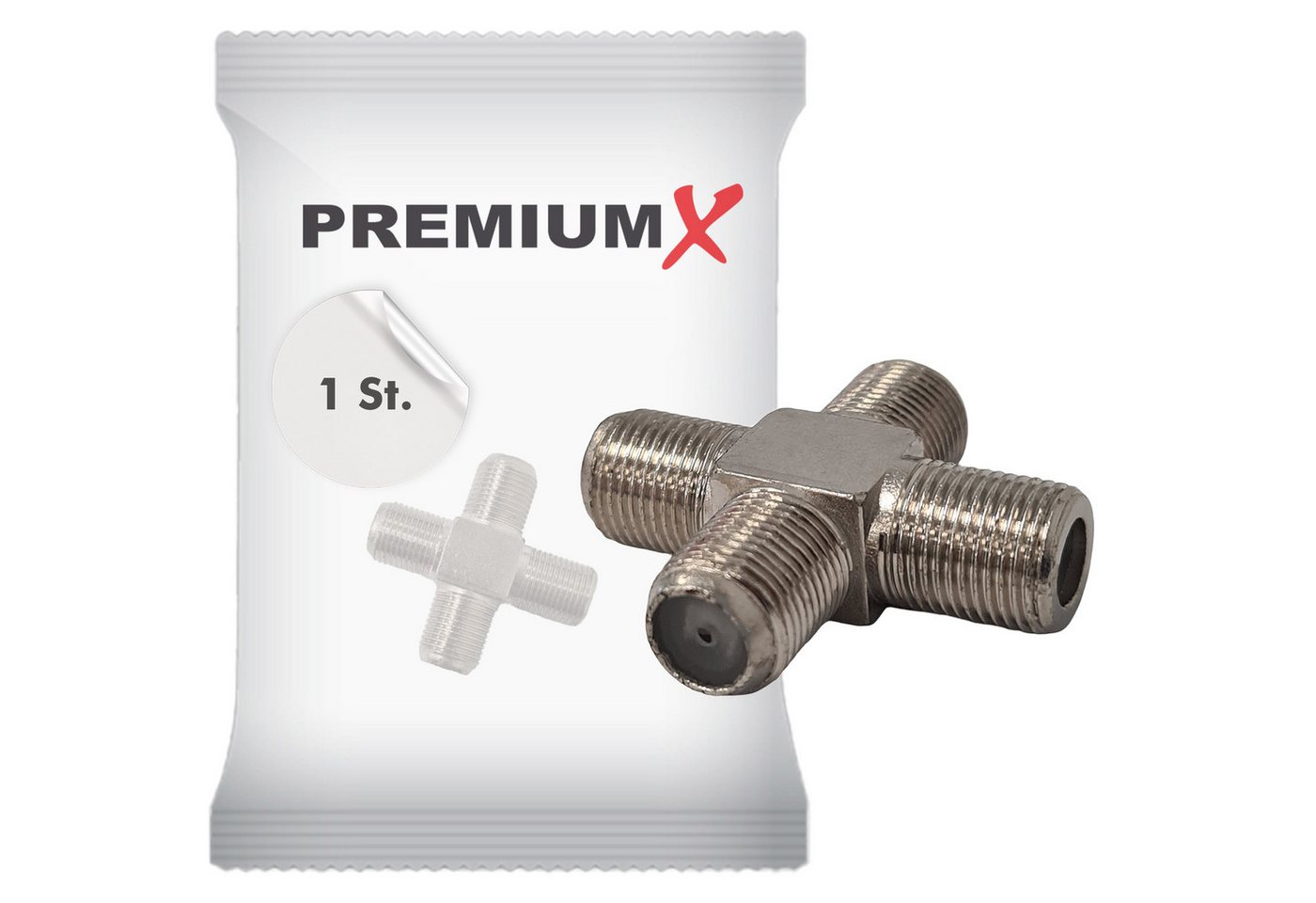 PremiumX F-Adapter 4x F-Buchse Verbinder Splitter Koax- und Antennenkabel SAT-Kabel PremiumX F-Adapter 4x F-Buchse Verbinder Splitter Koax- und Antennenkabel SAT-Kabel von PremiumX