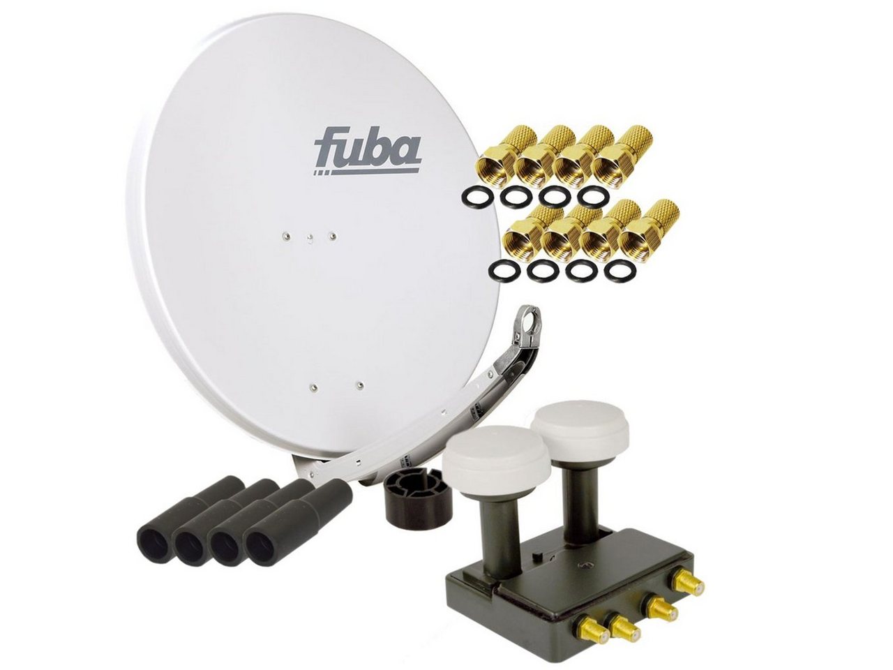 PremiumX FUBA SAT Anlage DAA 850 G ALU Grau Quad Monoblock 8x F-Stecker SAT-Antenne von PremiumX