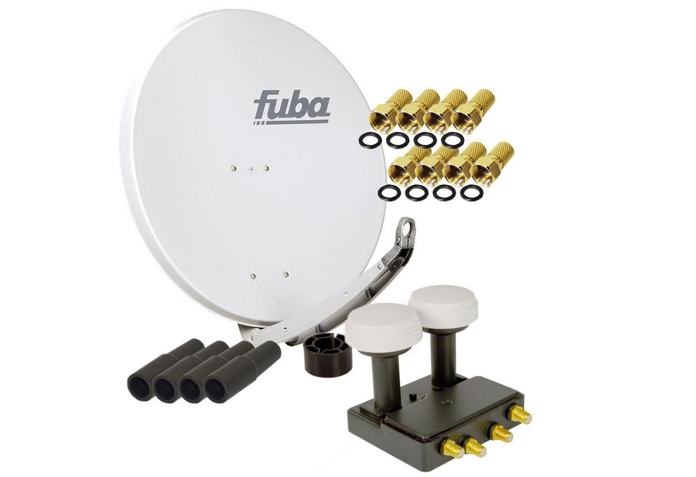 PremiumX FUBA SAT Anlage DAA 850 G ALU Grau Quad Monoblock 8x F-Stecker SAT-Antenne von PremiumX