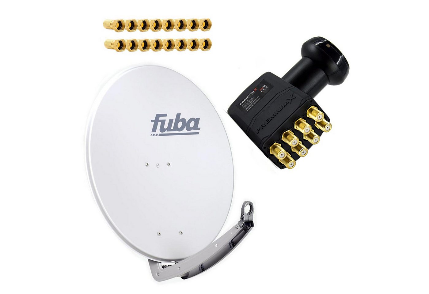 PremiumX Fuba Antenne 74x84cm Alu Grau DAA 780 G LNB Octo 16 F-Stecker SAT-Antenne PremiumX Fuba Antenne 74x84cm Alu Grau DAA 780 G LNB Octo 16 F-Stecker SAT-Antenne von PremiumX