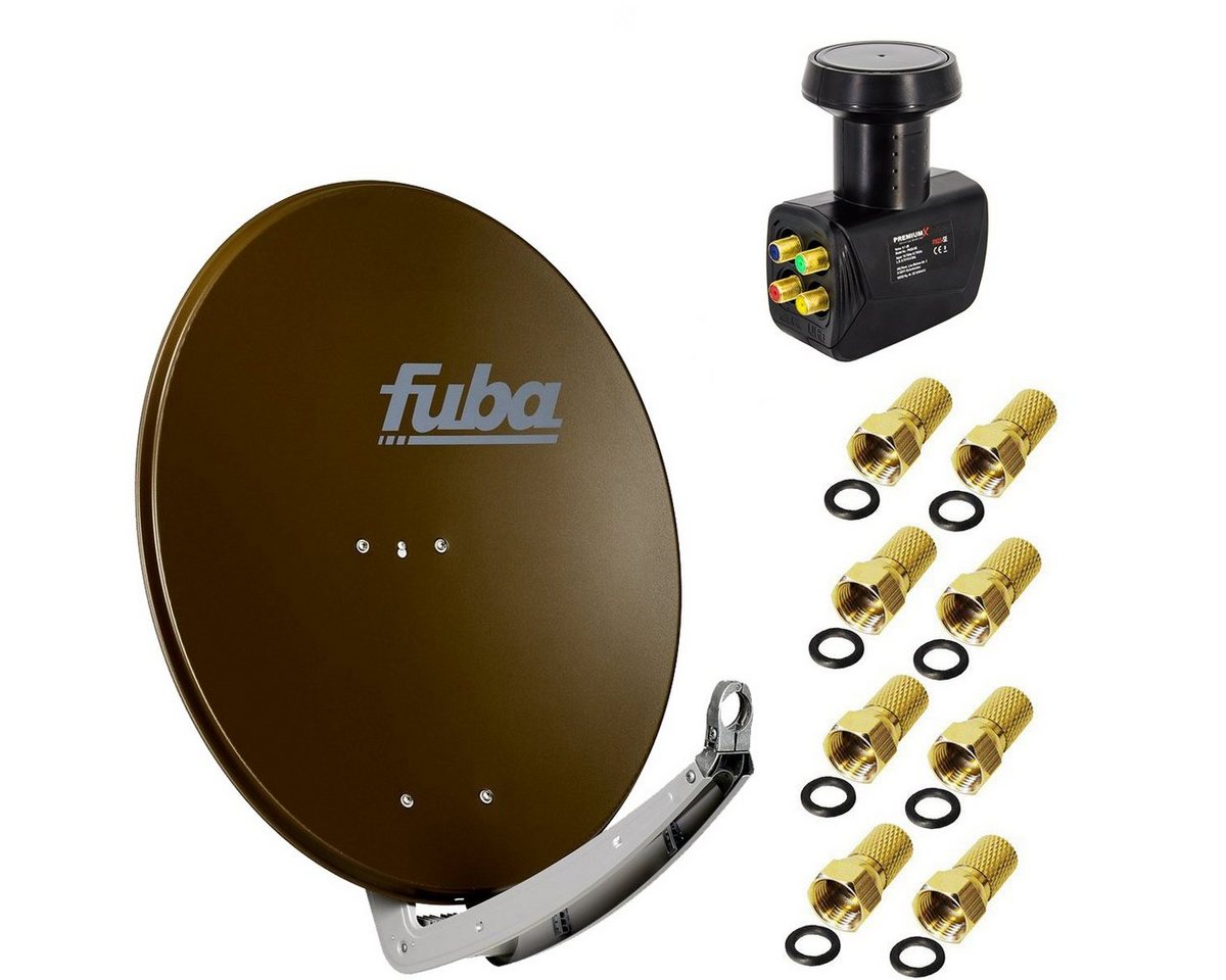 PremiumX Fuba DAA 780 B Sat Anlage Schüssel Braun Quad LNB 8x F-Stecker SAT-Antenne PremiumX Fuba DAA 780 B Sat Anlage Schüssel Braun Quad LNB 8x F-Stecker SAT-Antenne von PremiumX