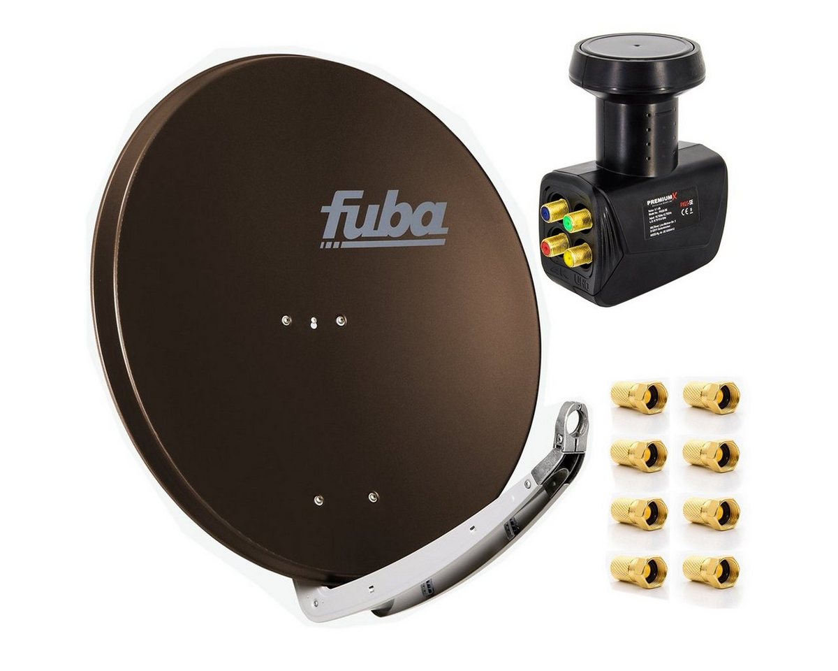 PremiumX Fuba DAA 850 B Sat Anlage Schüssel Braun Quad LNB 8x F-Stecker SAT-Antenne PremiumX Fuba DAA 850 B Sat Anlage Schüssel Braun Quad LNB 8x F-Stecker SAT-Antenne von PremiumX
