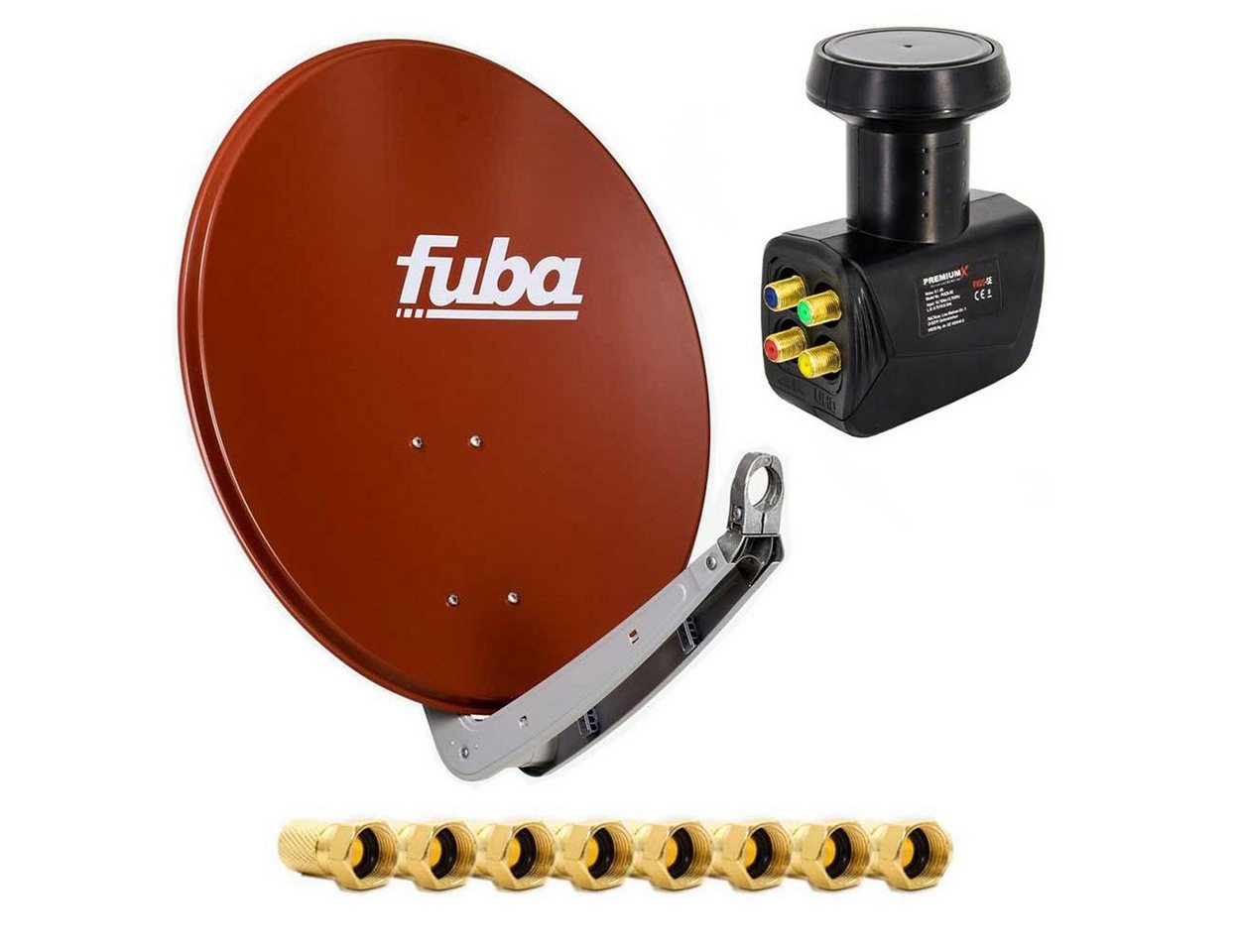 PremiumX Fuba Set SAT Anlage DAA 650 R Parabolantenne Schüssel Quad LNB SAT-Antenne PremiumX Fuba Set SAT Anlage DAA 650 R Parabolantenne Schüssel Quad LNB SAT-Antenne von PremiumX
