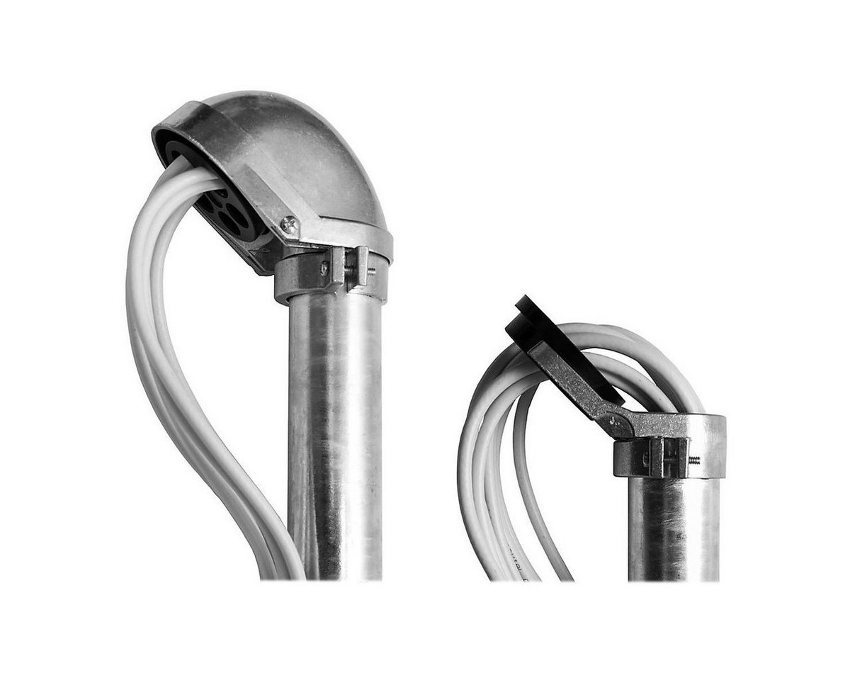 PremiumX Mastkappe Kabeldurchführung Alu 48-52mm SAT-Halterung von PremiumX