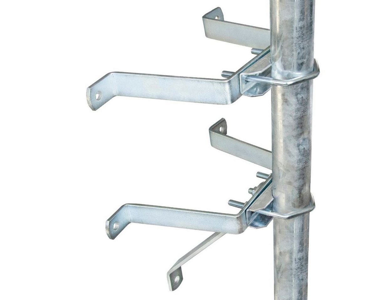 PremiumX Mauerhalter 10cm Stahl SAT Wandabstandshalter für Mast bis Ø 60mm SAT-Halterung von PremiumX