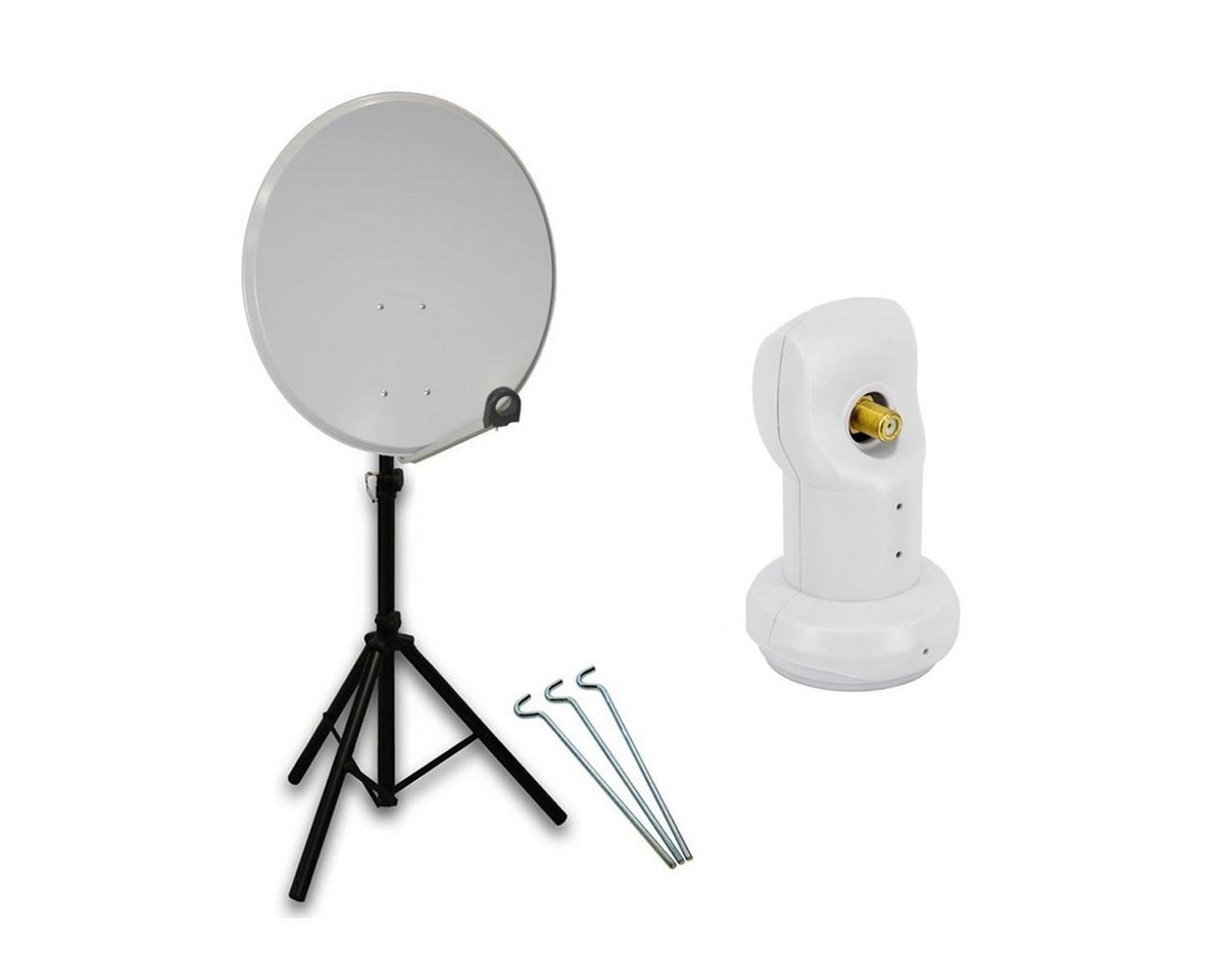 PremiumX Mobile Camping SAT Anlage 45cm Antenne Hellgrau Single LNB Stativ SAT-Antenne PremiumX Mobile Camping SAT Anlage 45cm Antenne Hellgrau Single LNB Stativ SAT-Antenne von PremiumX