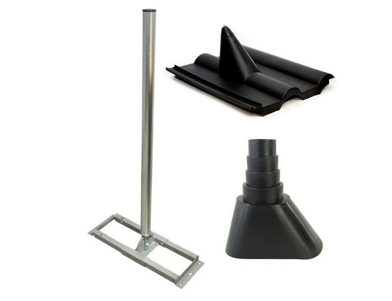 PremiumX PROFI X100-48 Dachsparrenhalter Stahl Frankfurter Manschette schwarz SAT-Halterung PremiumX PROFI X100-48 Dachsparrenhalter Stahl Frankfurter Manschette schwarz SAT-Halterung von PremiumX