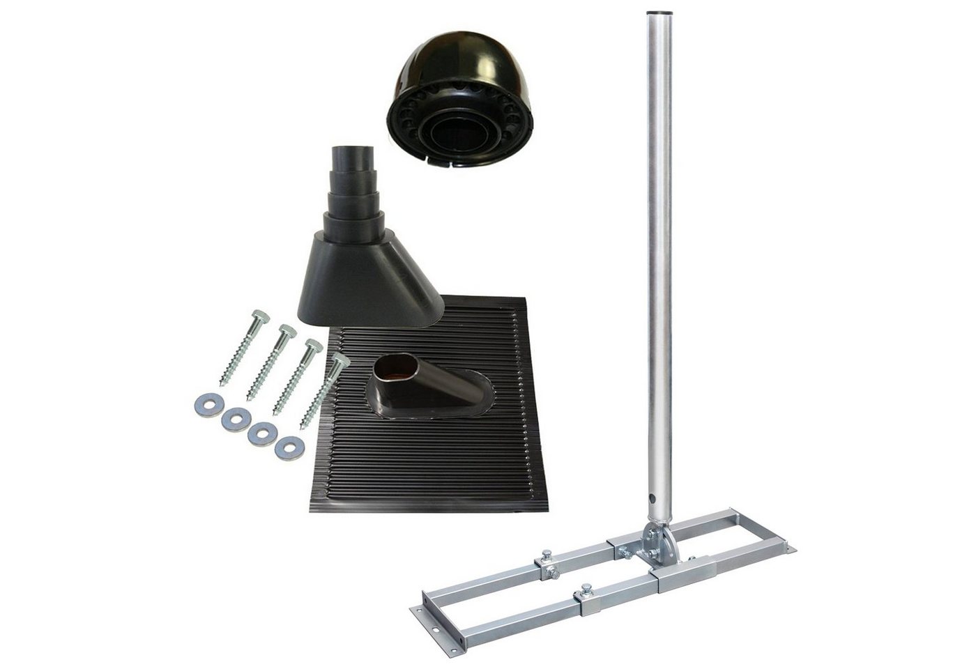 PremiumX SAT-Halterung PROFI X100-48K Dachsparrenhalter ALU-Ziegel Tülle schwarz Mastkappe PremiumX SAT-Halterung PROFI X100-48K Dachsparrenhalter ALU-Ziegel Tülle schwarz Mastkappe von PremiumX