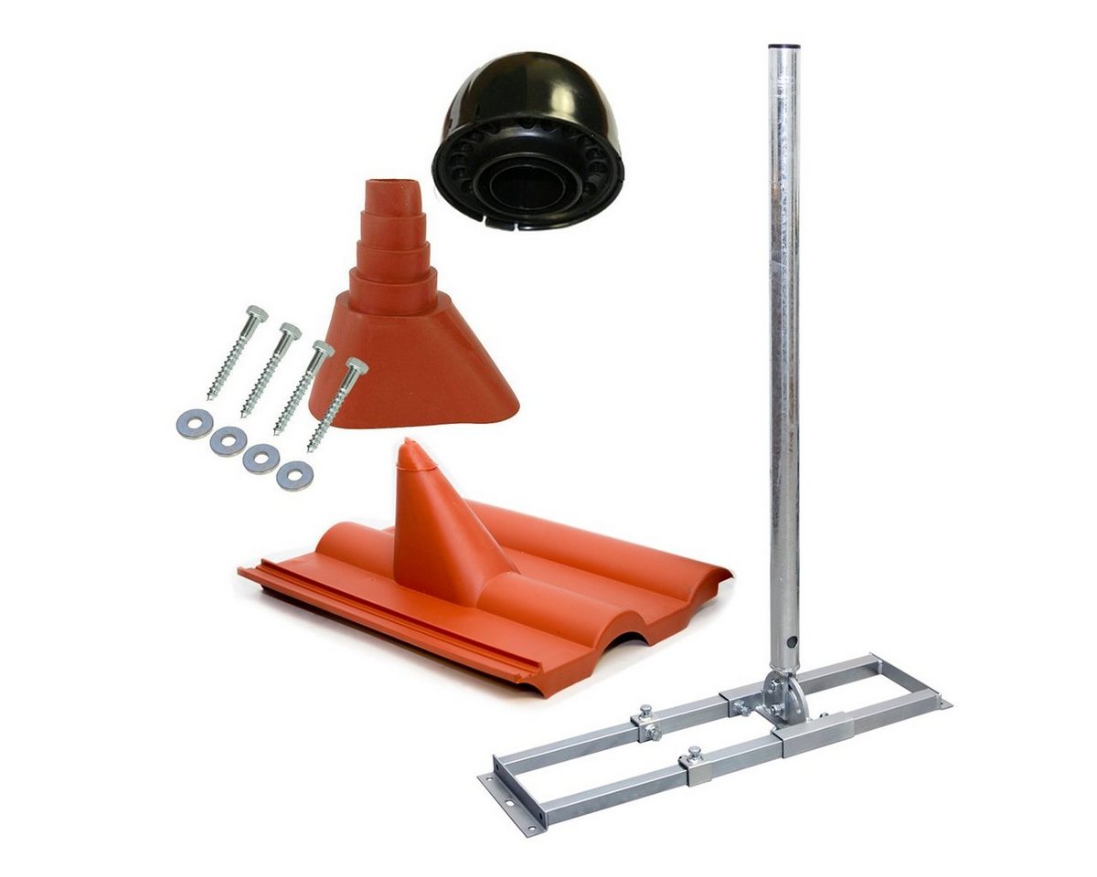 PremiumX SAT-Halterung PROFI X100-48K Dachsparrenhalter Frankfurter rot Mastkappe Schrauben PremiumX SAT-Halterung PROFI X100-48K Dachsparrenhalter Frankfurter rot Mastkappe Schrauben von PremiumX