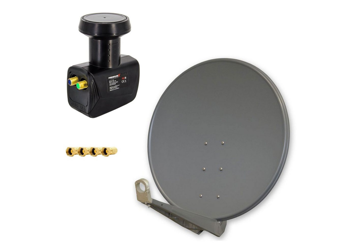 PremiumX SAT Anlage 100cm Alu Anthrazit Twin LNB 2 Teilnehmer SAT-Antenne PremiumX SAT Anlage 100cm Alu Anthrazit Twin LNB 2 Teilnehmer SAT-Antenne von PremiumX