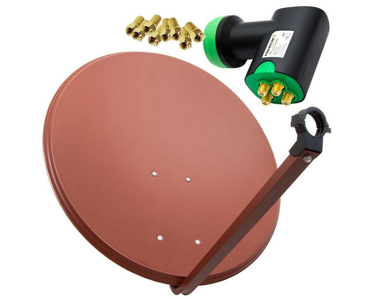 PremiumX SAT Anlage 100cm Antenne ALU GreenDiamond Quad LNB F-Stecker SAT-Antenne PremiumX SAT Anlage 100cm Antenne ALU GreenDiamond Quad LNB F-Stecker SAT-Antenne von PremiumX