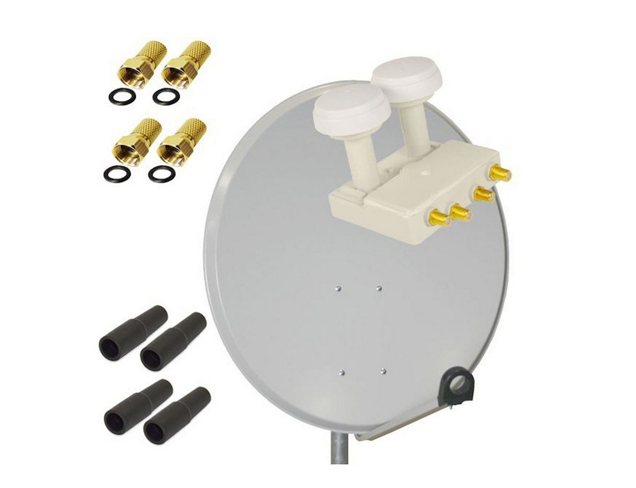 PremiumX SAT Anlage 80cm Antenne Aluminium Quad Monoblock WE F-Stecker SAT-Antenne PremiumX SAT Anlage 80cm Antenne Aluminium Quad Monoblock WE F-Stecker SAT-Antenne von PremiumX