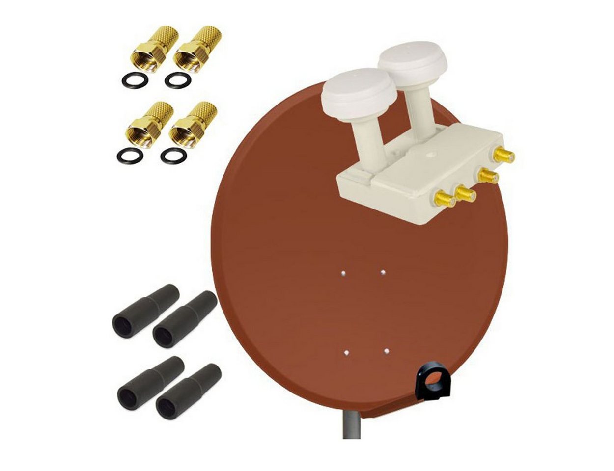 PremiumX SAT Anlage 80cm Antenne Aluminium Quad Monoblock WE F-Stecker SAT-Antenne PremiumX SAT Anlage 80cm Antenne Aluminium Quad Monoblock WE F-Stecker SAT-Antenne von PremiumX