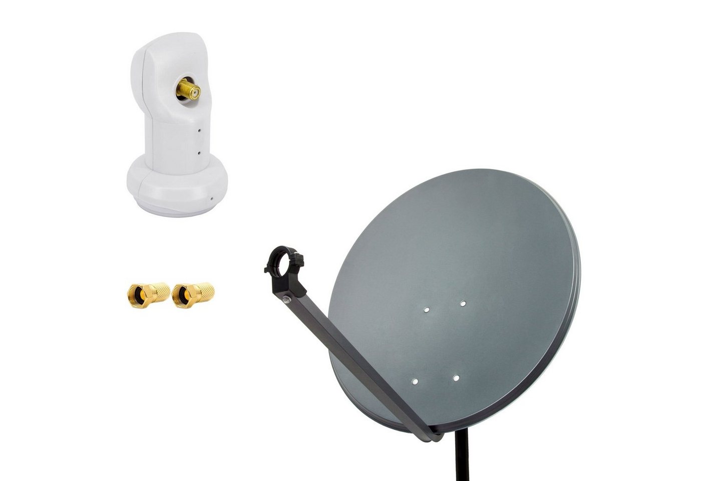 PremiumX SAT Anlage 80cm Antenne Anthrazit Single LNB weiß 2x F-Stecker SAT-Antenne PremiumX SAT Anlage 80cm Antenne Anthrazit Single LNB weiß 2x F-Stecker SAT-Antenne von PremiumX