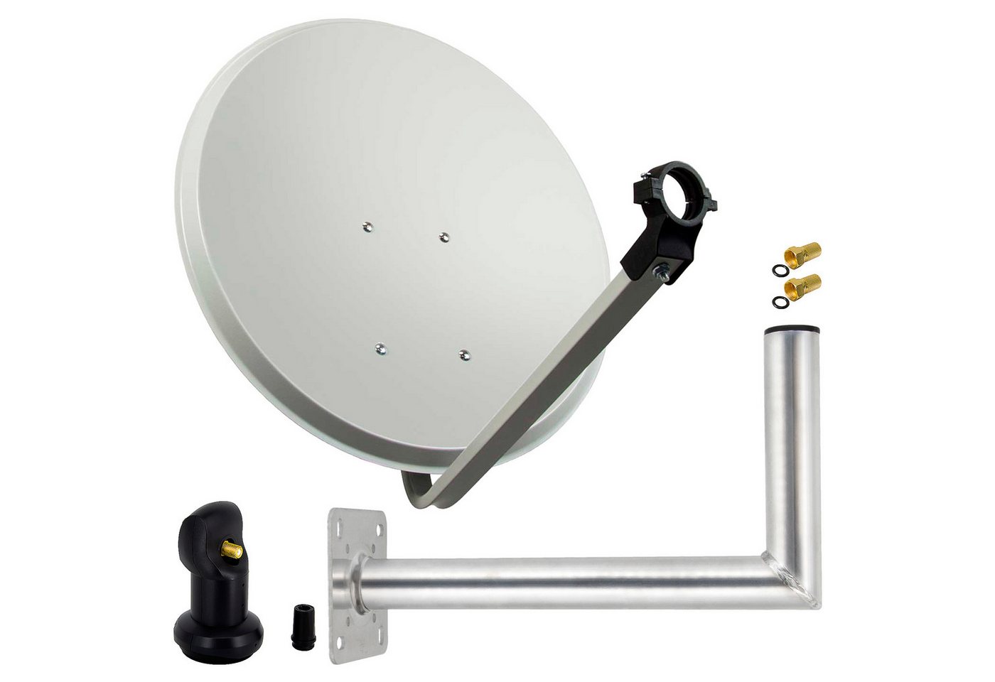 PremiumX SAT Anlage 80cm Antenne Single LNB F-Stecker Wandhalter 45cm SAT-Antenne PremiumX SAT Anlage 80cm Antenne Single LNB F-Stecker Wandhalter 45cm SAT-Antenne von PremiumX